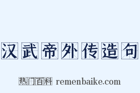 汉武帝外传造句是什么意思的图片